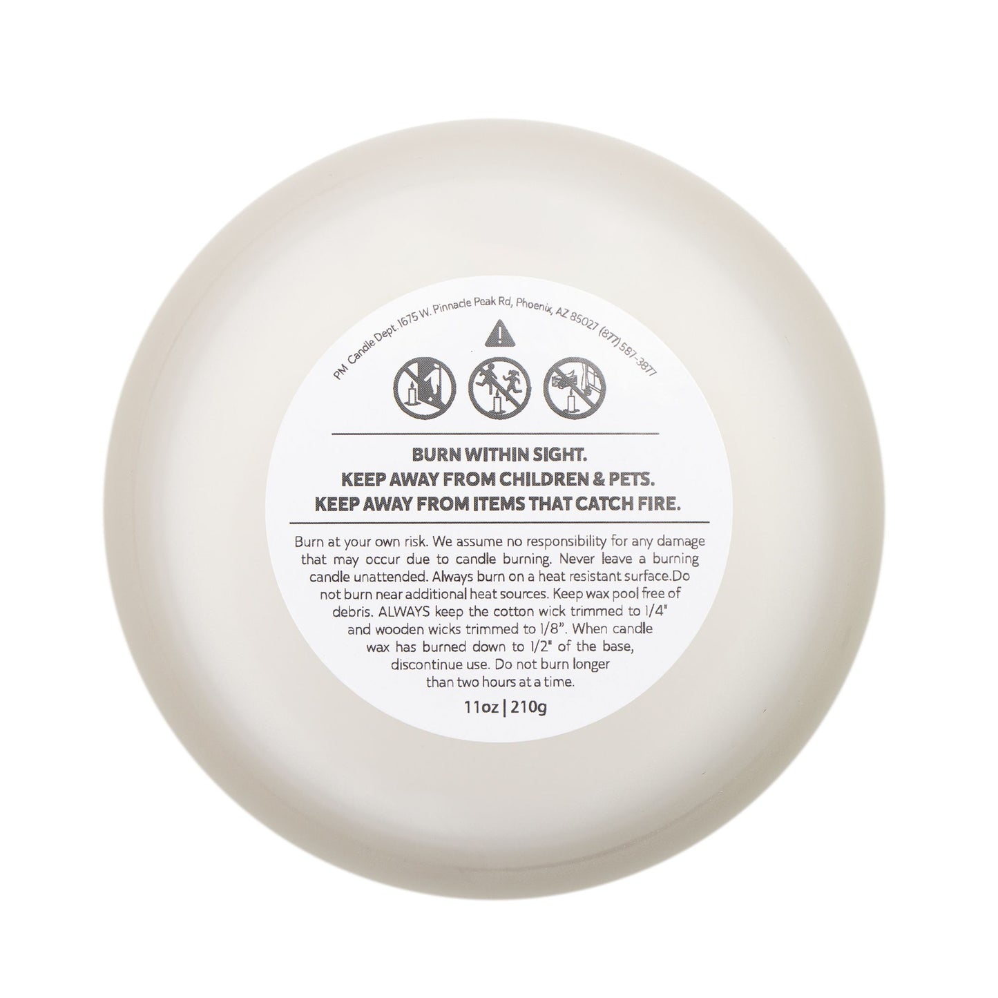 Eden's Fold "Breath Again" Frosted Glass Candle, 11oz