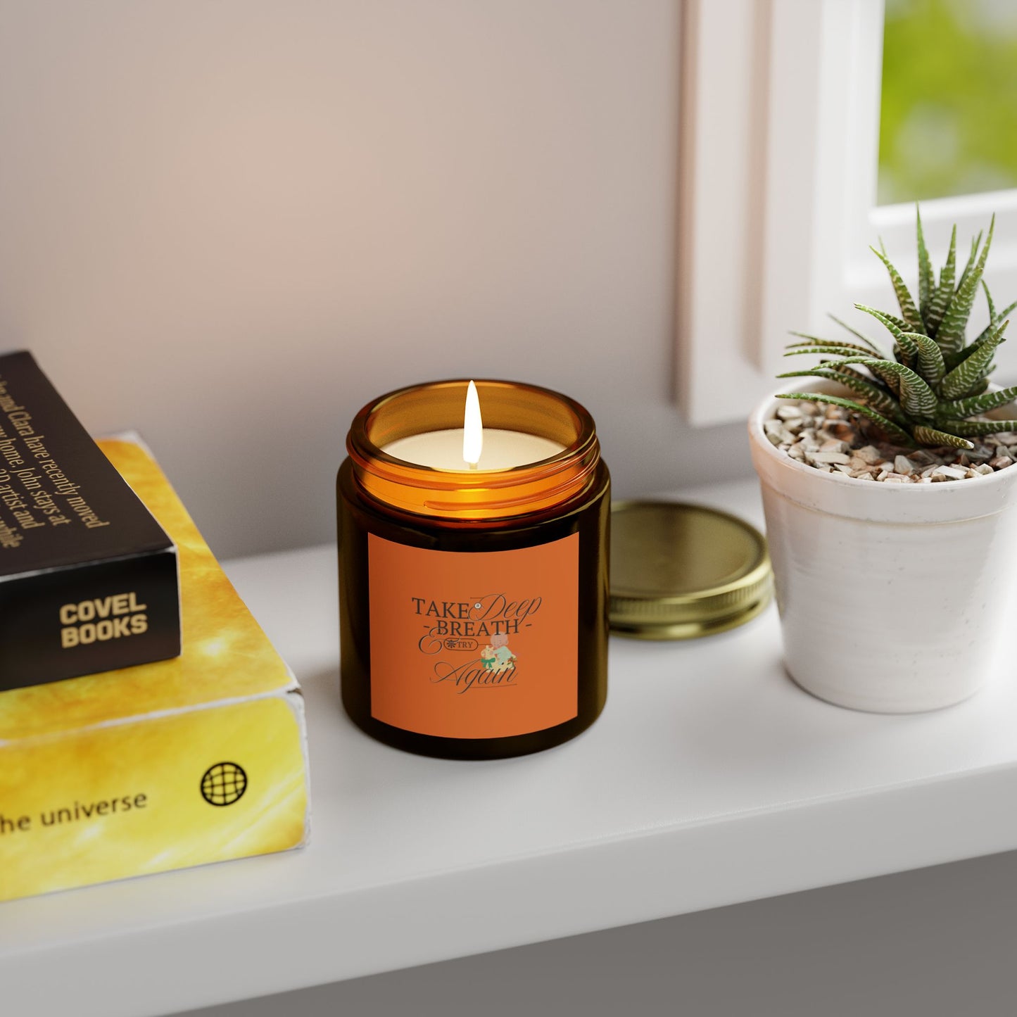 Eden's Fold "Breath Again" Scented Candles, Coconut Apricot Wax (4oz, 9oz)