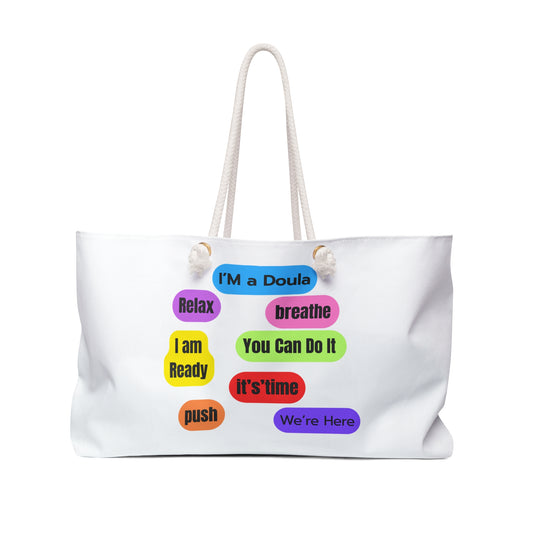 Eden's Fold "I'm A Doula" Weekender Bag