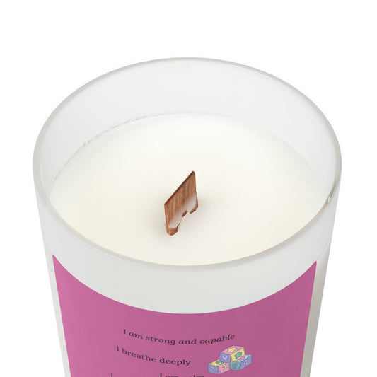 Eden's Fold "Strong and Capable" Frosted Glass Candle, 11oz