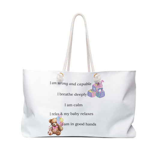 Eden's Fold "Mommy Strong and Capable" Weekender Bag