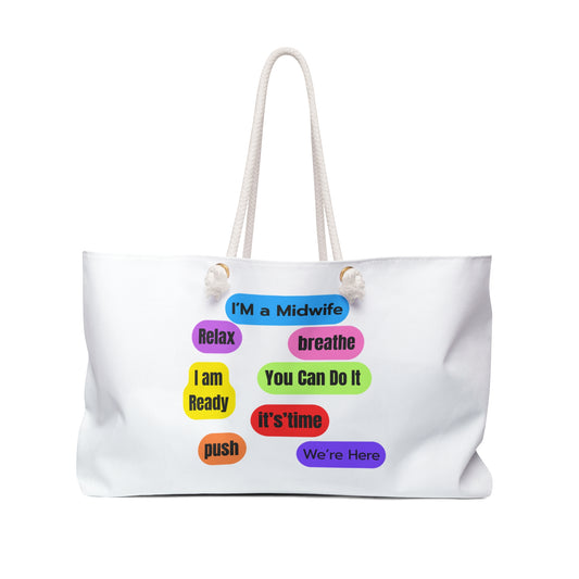 Eden's Fold's "I'M A Midwife" Weekender Bag