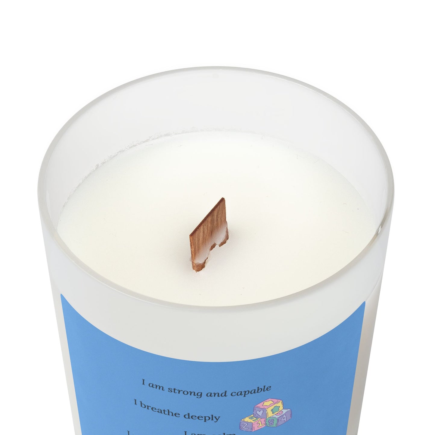 Eden's Fold "Strong and Capable" Frosted Glass Candle, 11oz